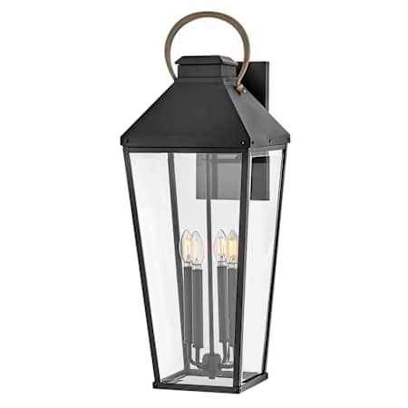 Hinkley Lighting Dawson 4 Light 31" Tall Outdoor Wall Sconce Black