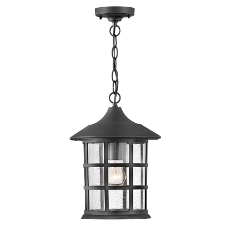 Hinkley Lighting Freeport 10" Wide Coastal Elements Outdoor Pendant with Seedy Glass Shade Textured Black