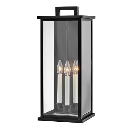 Hinkley Lighting Weymouth 3 Light 22" Tall Outdoor Wall Sconce Black