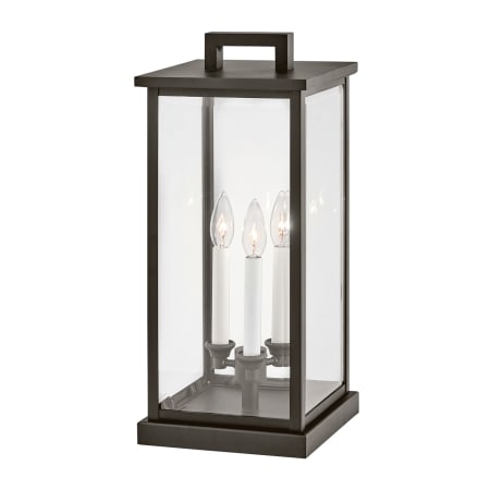 Hinkley Lighting Weymouth 12v 10.5w 3 Light 20" Tall Pier Mount Post Light with LED Bulbs Included Oil Rubbed Bronze