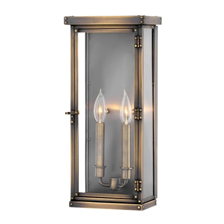 Hinkley Lighting Hamilton 2 Light 18-1/4" Tall Heritage Outdoor Wall Sconce with Clear Glass Dark Antique Brass