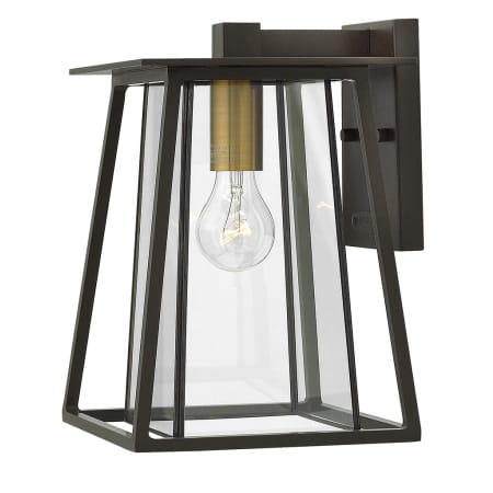 Hinkley Lighting Walker Single Light 12-1/4" High Outdoor Wall Sconce with Clear Glass Shade Buckeye Bronze