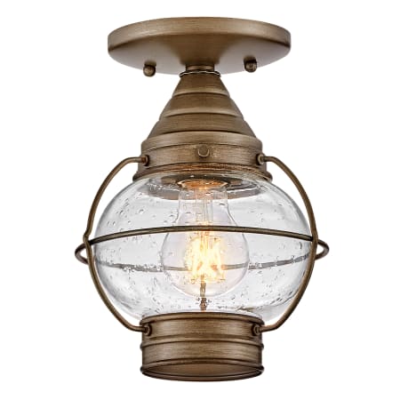 Hinkley Lighting Cape Cod 7" Wide Semi-Flush Outdoor Ceiling Fixture Burnished Bronze