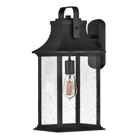 Hinkley Lighting 19" Tall Outdoor Wall Sconce with Seedy Glass Textured Black