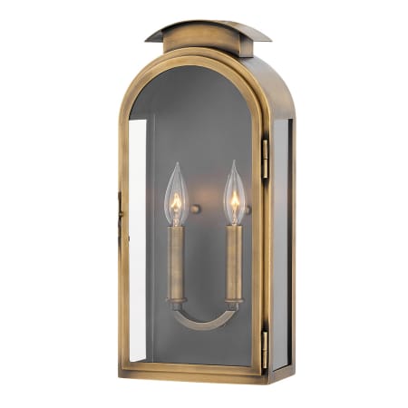 Hinkley Lighting Rowley 2 Light 18" Tall Outdoor Wall Sconce Light Antique Brass