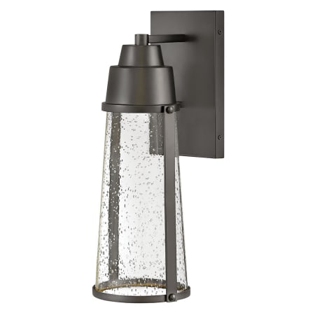 Hinkley Lighting Miles 17" Tall LED Coastal Elements Outdoor Wall Sconce with Clear Seedy Glass Black