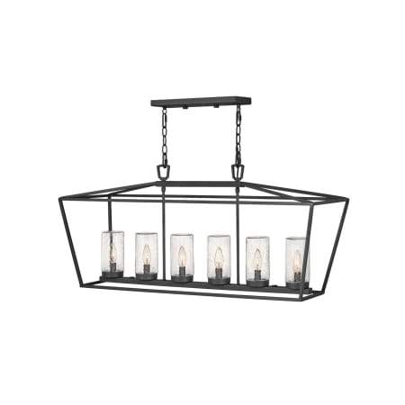 Hinkley Lighting Alford Place 12v 21w 6 Light 40" Wide Open Air LED Outdoor Taper Candle Linear Chandelier Museum Black