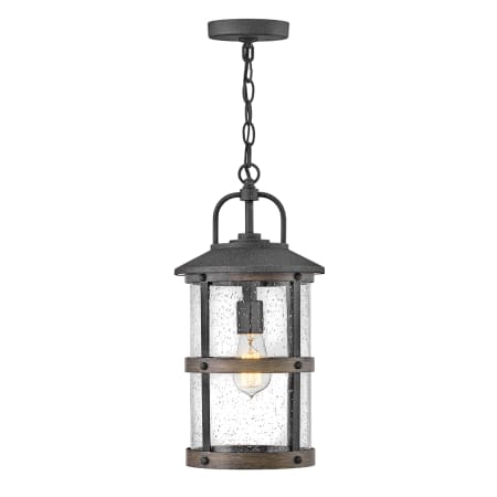 Hinkley Lighting Lakehouse 1 Light 12v 3.5w 9" Wide Open Air Outdoor Pendant with LED Bulb Included Aged Zinc