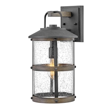 Hinkley Lighting Lakehouse 1 Light 12v 4w 17" Tall Open Air Outdoor Wall Sconce with LED Bulb Included Aged Zinc