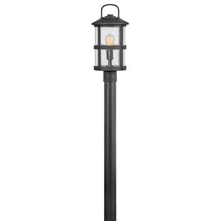 Hinkley Lighting Lakehouse 120v 19" Tall Open Air Single Head Post Light Ceiling Fixture Black