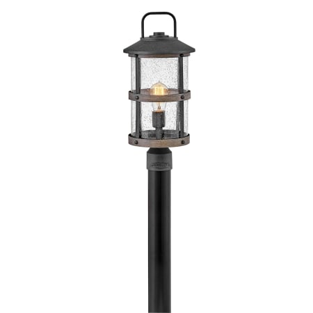 Hinkley Lighting Lakehouse 12v 3.5w 19" Tall Open Air 12v 3.5w Single Head Post Light with LED Bulb Included Aged Zinc