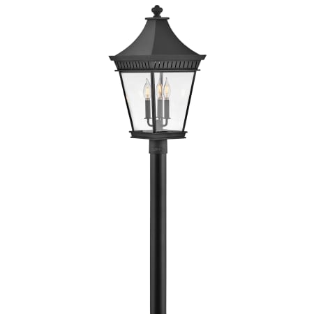 Hinkley Lighting Chapel Hill 3 Light 27" Tall Post Light Museum Black