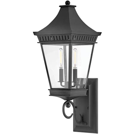 Hinkley Lighting Chapel Hill 2 Light 27" Tall LED Outdoor Wall Sconce Museum Black