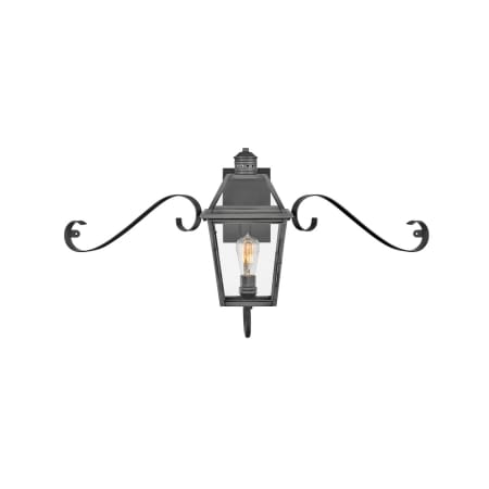 Hinkley Lighting Nouvelle 19" Tall Outdoor Wall Sconce with Scroll Accents Blackened Brass
