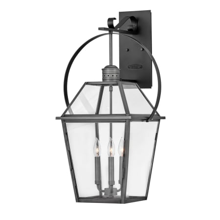 Hinkley Lighting Nouvelle 3 Light 31" Tall Outdoor Wall Sconce Blackened Brass
