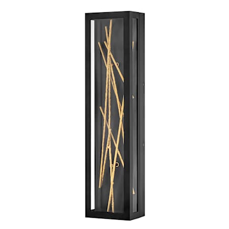 Hinkley Lighting Styx 24" Tall LED Outdoor Wall Sconce Black / Gold Leaf