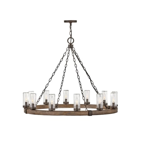 Hinkley Lighting Sawyer 12 Light 38" Wide Open Air Outdoor Chandelier with LED Bulbs Included Sequoia