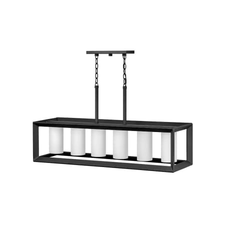 Hinkley Lighting Rhodes 6 Light 42" Wide Open Air Linear Outdoor Chandelier Brushed Graphite
