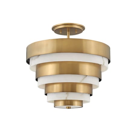 Hinkley Lighting Echelon 3 Light 16" Wide Lisa McDennon Semi-Flush Waterfall Ceiling Fixture Heritage Brass