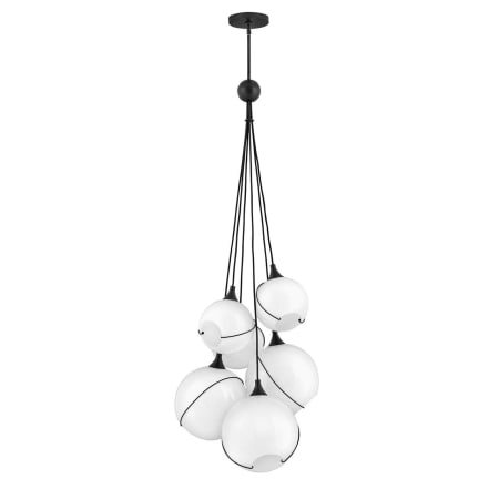 Hinkley Lighting Skye 6 Light 24" Wide Multi Light Pendant with Glass Shades Black / Cased Opal