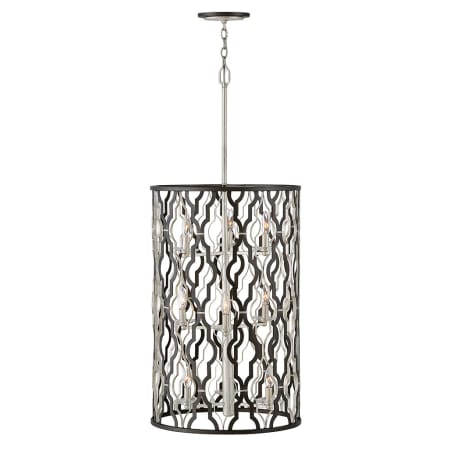 Hinkley Lighting Portico 9 Light 19" Wide Chandelier Glacial / Metallic Matte Bronze