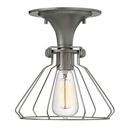 Hinkley Lighting 1 Light Mini Semi-Flush Ceiling Fixture from the Congress Collection Antique Nickel