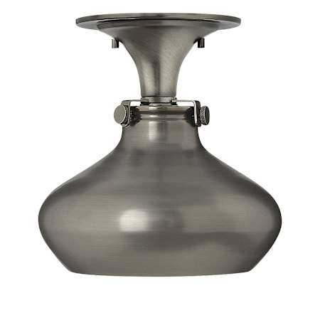 Hinkley Lighting 1 Light Indoor Semi-Flush Ceiling Fixture with Dome Shade from the Congress Collection Antique Nickel