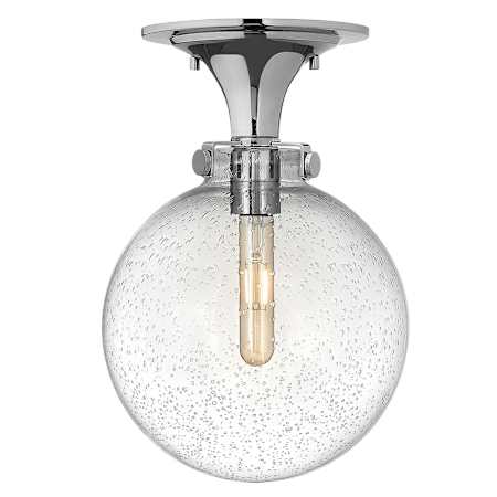 Hinkley Lighting Congress Single Light 10" Wide Semi-Flush Globe Ceiling Fixture Chrome
