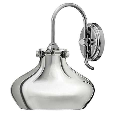Hinkley Lighting 1 Light Indoor Wall Sconce with Metal Dome Shade from the Congress Collection Chrome