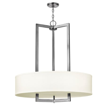 Hinkley Lighting Hampton 3 Light 1 Tier Drum Chandelier Antique Nickel