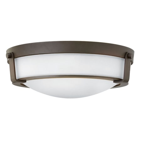 Hinkley Lighting Hathaway 3 Light 16" Wide Flush Mount Bowl Ceiling Fixture Olde Bronze / White