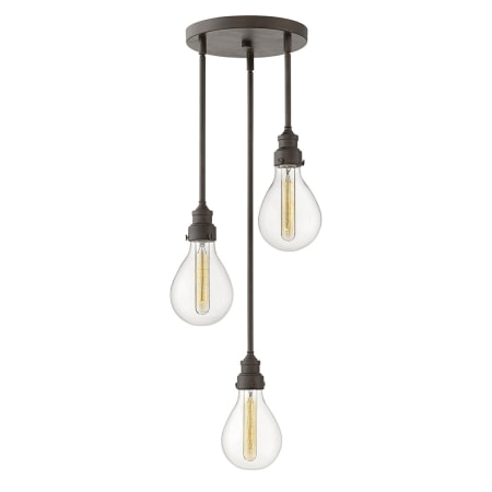 Hinkley Lighting Denton 3 Light 13" Wide Multi Light Pendant Industrial Iron