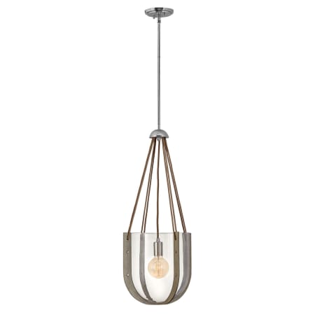 Hinkley Lighting Vaso 14" Wide Lisa McDennon Single Pendant with Rope Accents Polished Nickel