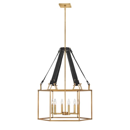 Hinkley Lighting Monroe 6 Light 26" Wide Lisa McDennon Taper Candle Style Chandelier Heritage Brass