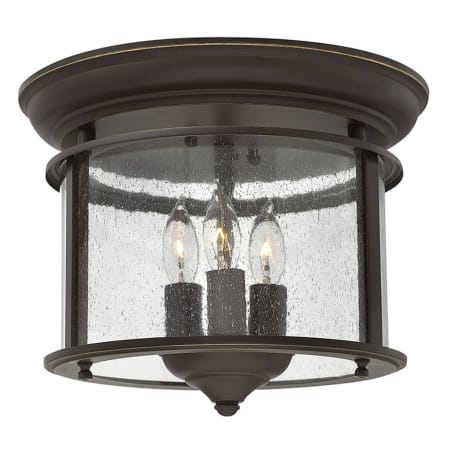 Hinkley Lighting 3 Light Semi-Flush Ceiling Fixture from the Gentry Collection Olde Bronze
