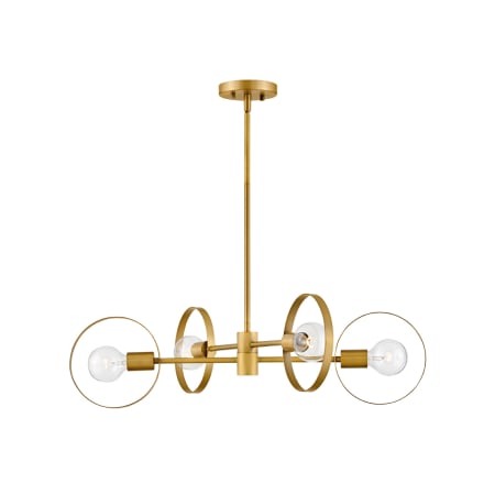 Hinkley Lighting Desi 4 Light 30" Wide Chandelier Lacquered Brass