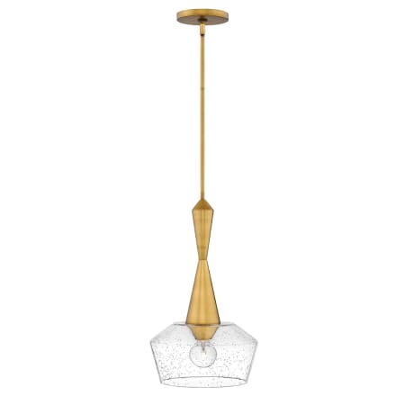 Hinkley Lighting Bette 1 Light 12.5" Wide Pendant with a Seedy Glass Shade Heritage Brass