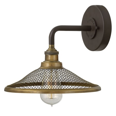 Hinkley Lighting Rigby 1 Light 8.5" Tall  Wall Sconce with a Mesh Shade Buckeye Bronze