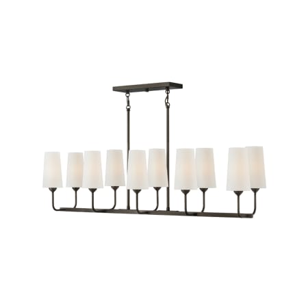 Hinkley Lighting Lewis 10 Light 44" Wide Linear Chandelier Black Oxide