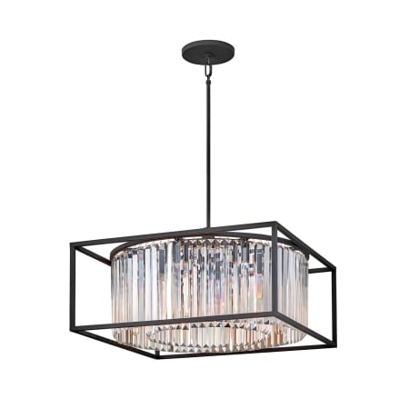 Hinkley Lighting Giada 8 Light 24" Wide Crystal Drum in a Square Chandelier Black