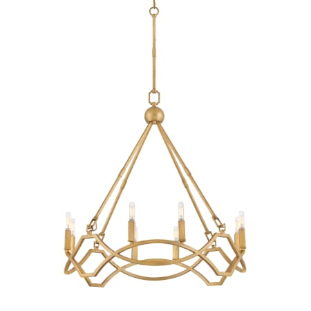 Hinkley Lighting Leona 8 Light 27" Wide Taper Candle Style Chandelier Distressed Brass