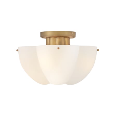 Hinkley Lighting Becca 4 Light 14" Wide Semi-Flush Bowl Ceiling Fixture Heritage Brass
