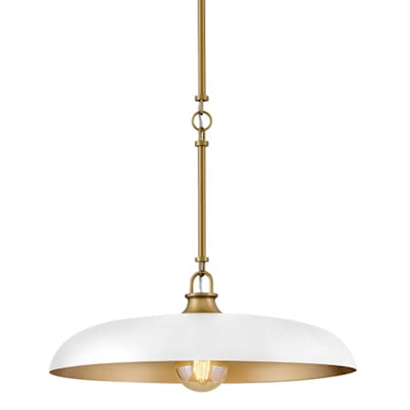 Hinkley Lighting Sadie 18" Wide Pendant Lacquered Brass / Chalk White