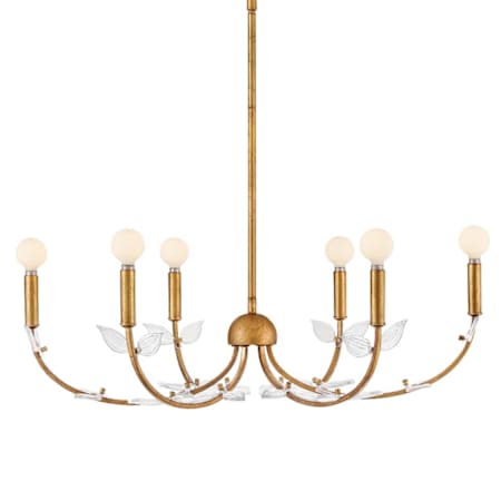 Hinkley Lighting Aliso 6 Light 30" Wide Crystal Candle Style Chandelier Distressed Brass