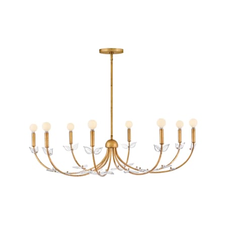 Hinkley Lighting Aliso 8 Light 42" Wide Crystal Candle Style Chandelier Distressed Brass