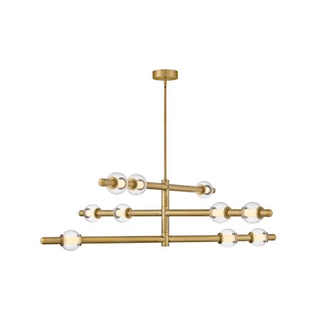 Hinkley Lighting Saxon 50" Wide LED Abstract Chandelier Lacquered Brass