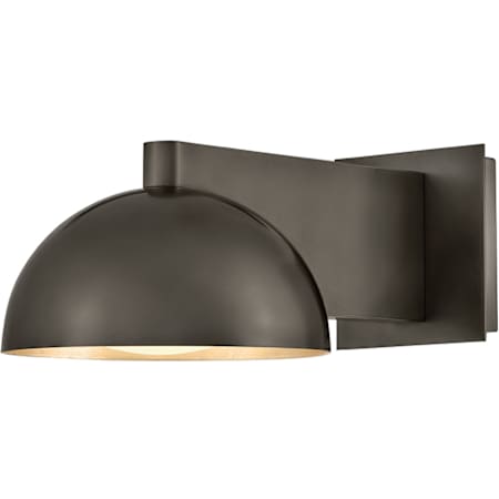 Hinkley Lighting Vargas 6" Tall LED Wall Sconce Black Oxide / Gold Leaf
