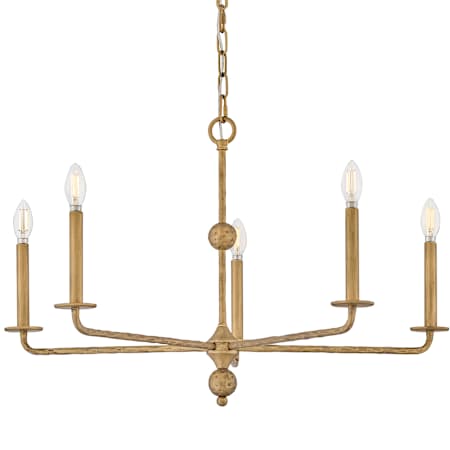 Hinkley Lighting Ansel 5 Light 32" Wide Taper Candle Style Chandelier Burnished Gold