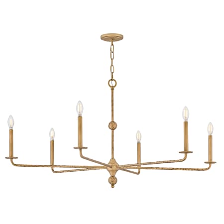 Hinkley Lighting Ansel 6 Light 46" Wide Taper Candle Style Chandelier Burnished Gold