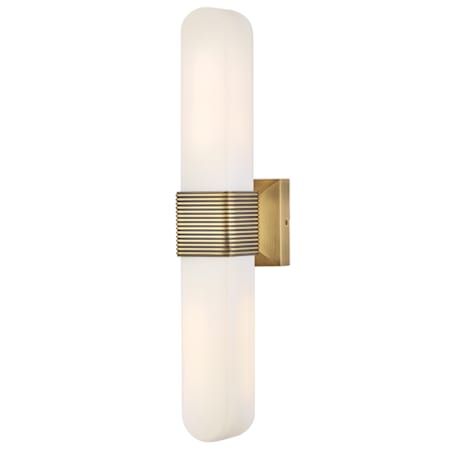 Hinkley Lighting Cotes 2 Light 5" Wide Lisa McDennon Bath Bar with Etched Opal Glass Shades Lacquered Brass